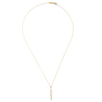 Preview: Reizende Kurshuni Halskette mit Anhänger aus rosévergoldetem, zirkonia-besetztem Sterling Silber: Jetzt versandkostenfrei im Perlenmarkt OnlineShop bestellen!